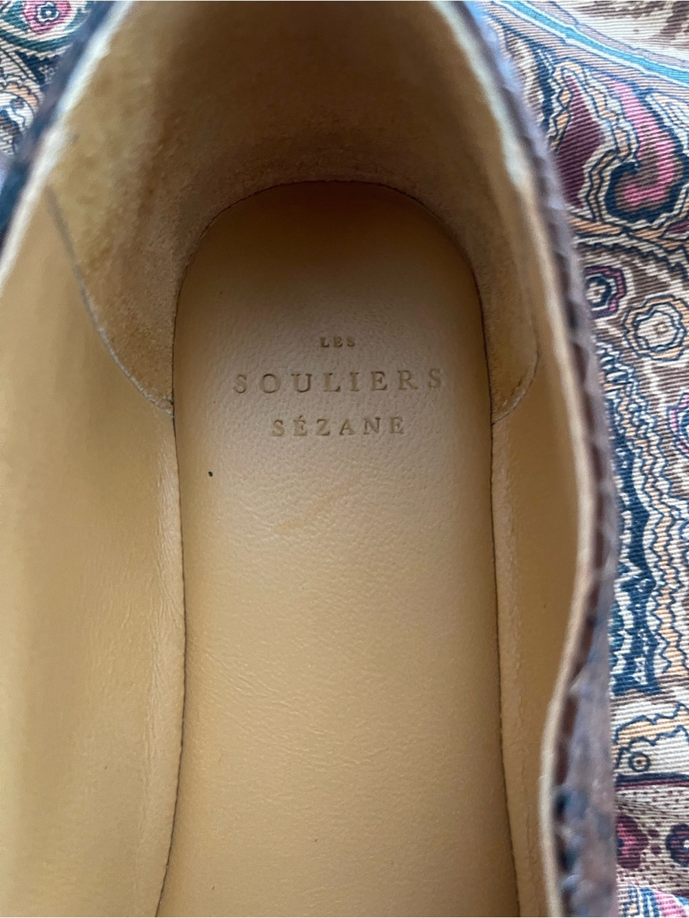 Sezane Matilda Women’s Low Ballerina Snake-Embossed Brown Leather Flats 7.5 / 37 - Picture 4 of 6
